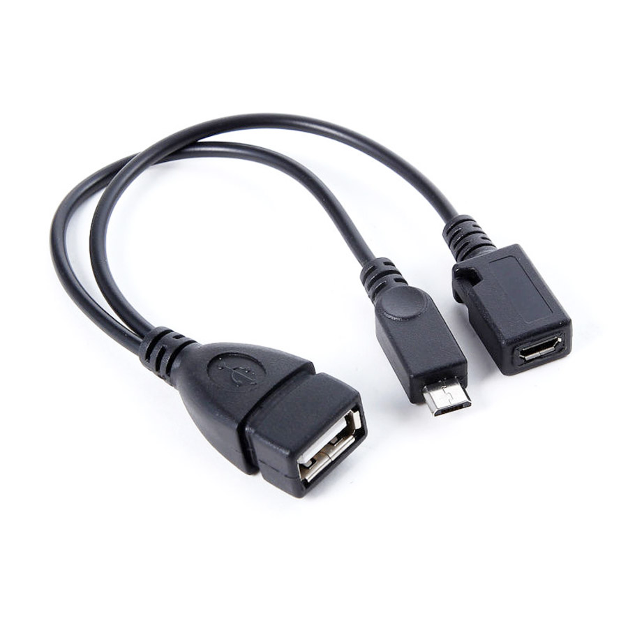 Micro USB to OTG Cable w/Power נטביט